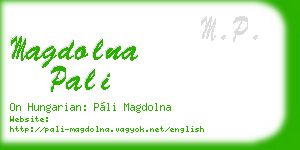 magdolna pali business card